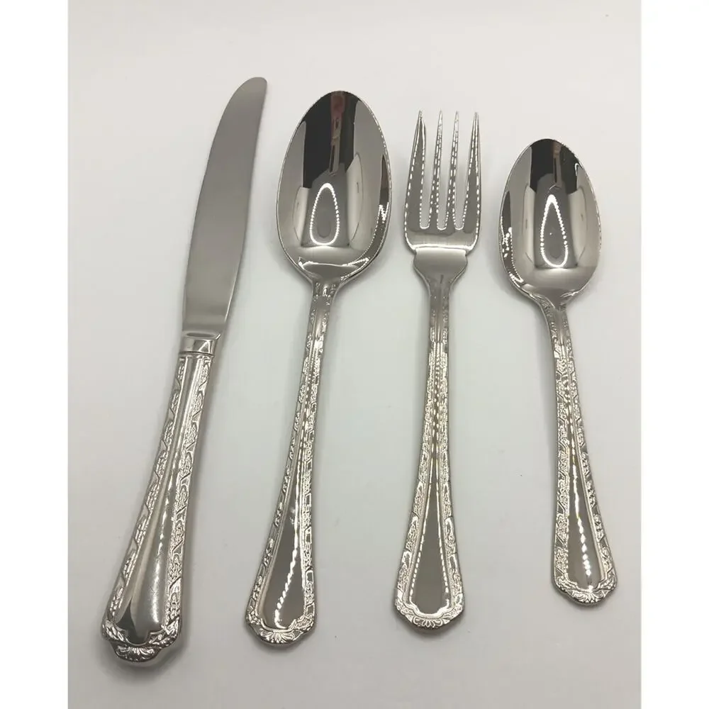 Reed & Barton Surrey 4 Piece Place Dinner Set 18/10 Stainless Korea Flatware